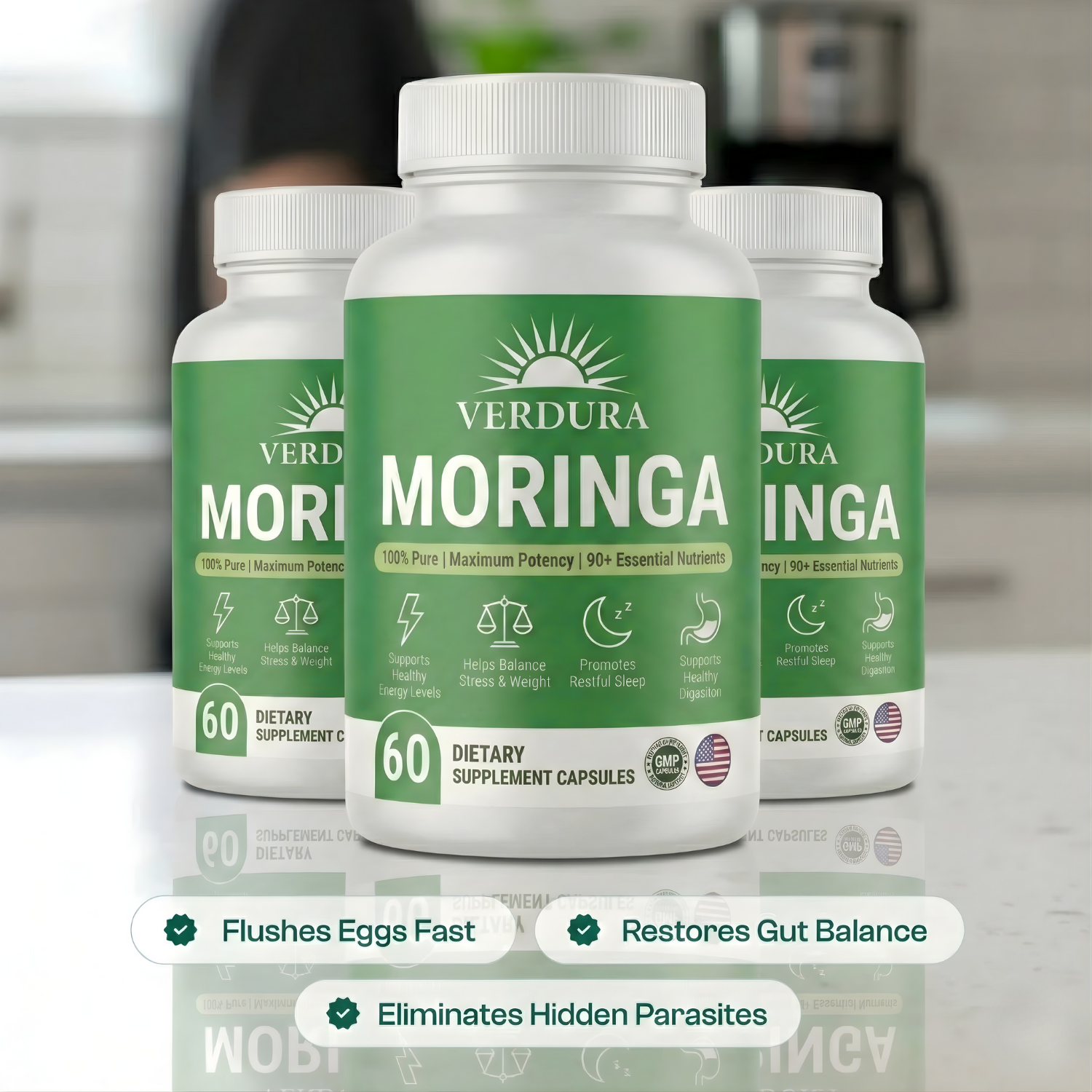 Verdura Moringa | Flush Out Hidden Parasites in Just 14 Days