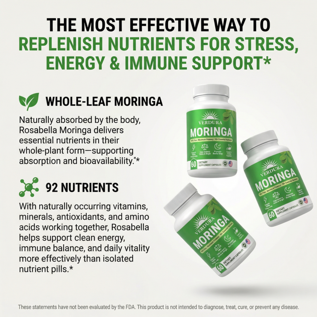 Verdura Moringa | Naturally Lowers Cortisol To Help Restore Balance Inside and Out