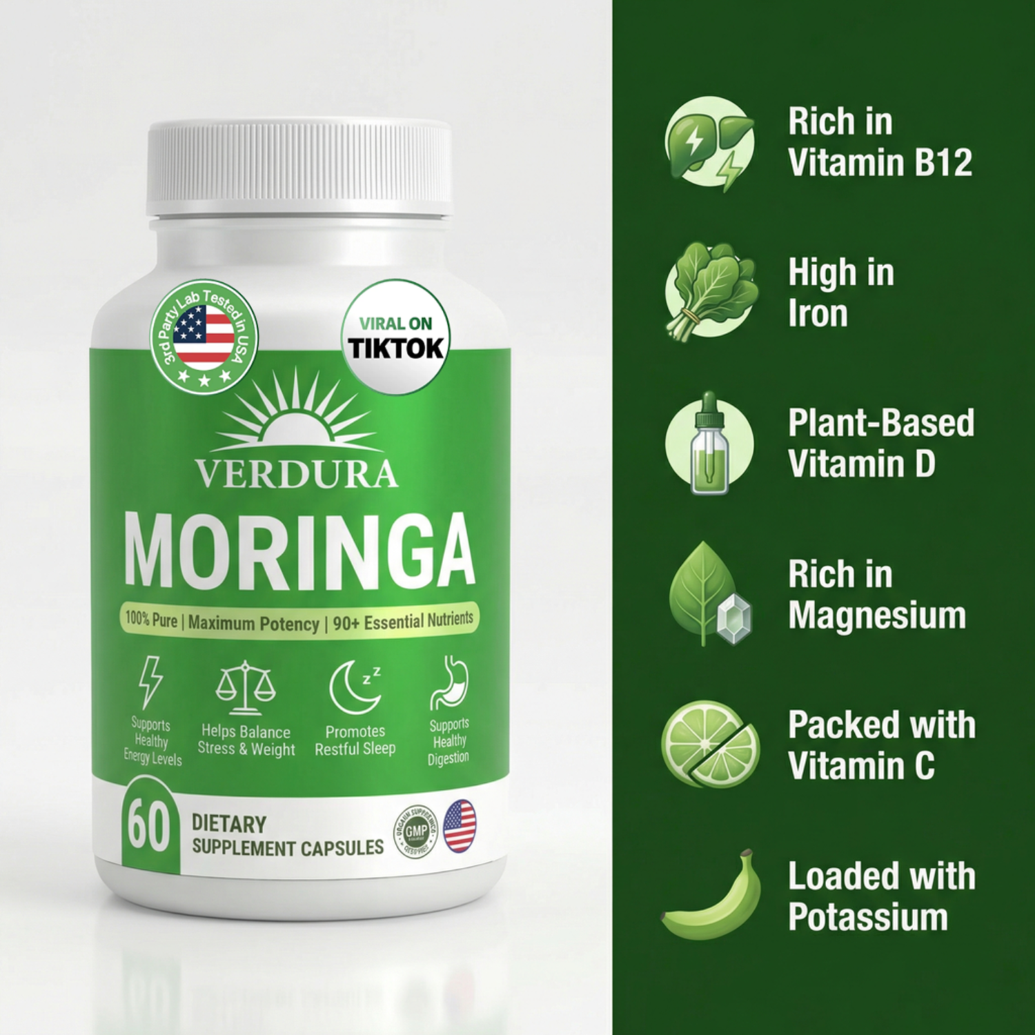 Verdura Moringa – Naturally Lowers Cortisol To Help Restore Balance Inside and Out