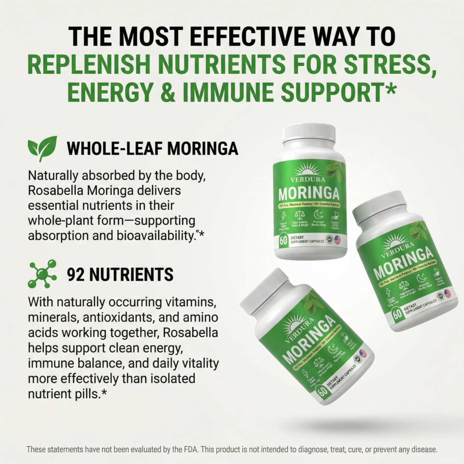 Verdura Moringa – Naturally Lowers Cortisol To Help Restore Balance Inside and Out