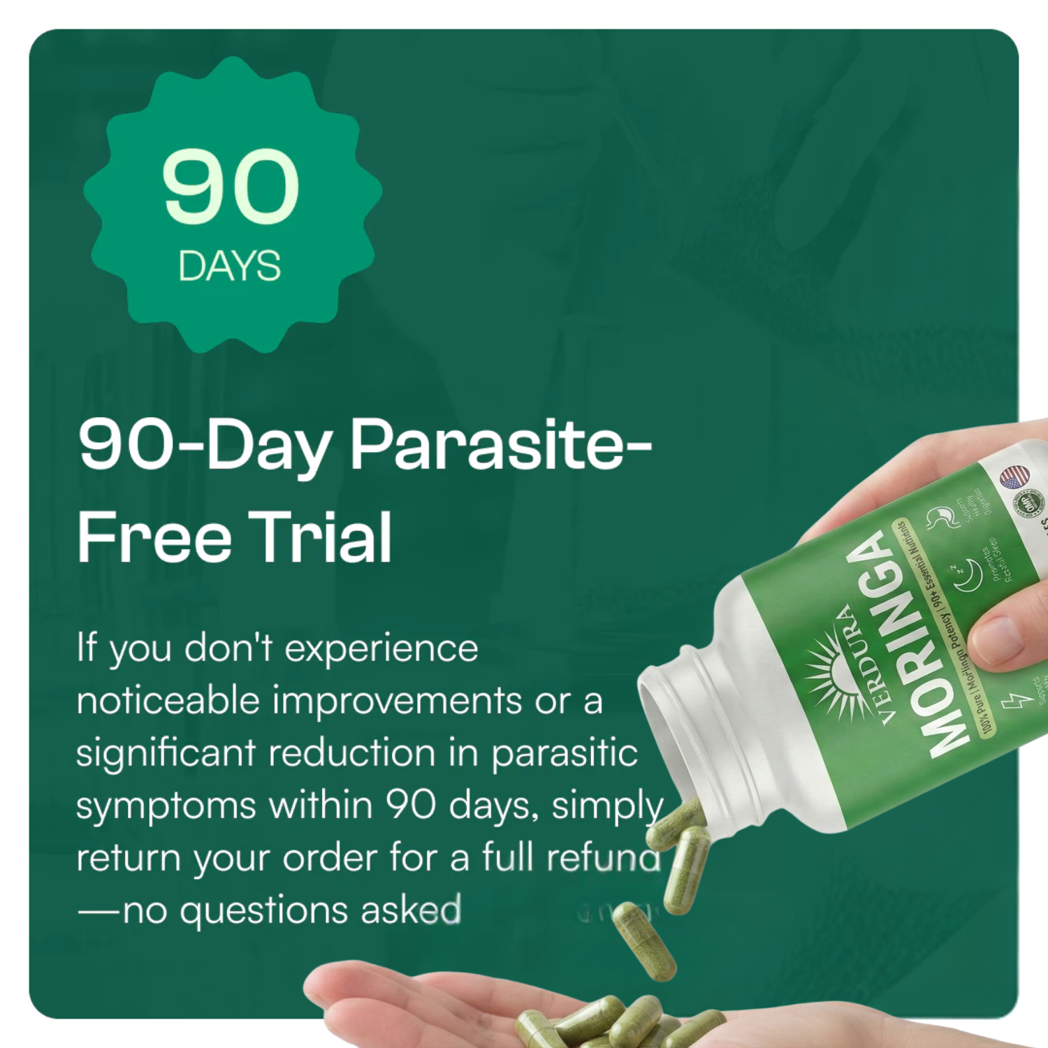 Verdura Moringa | Flush Out Hidden Parasites in Just 14 Days