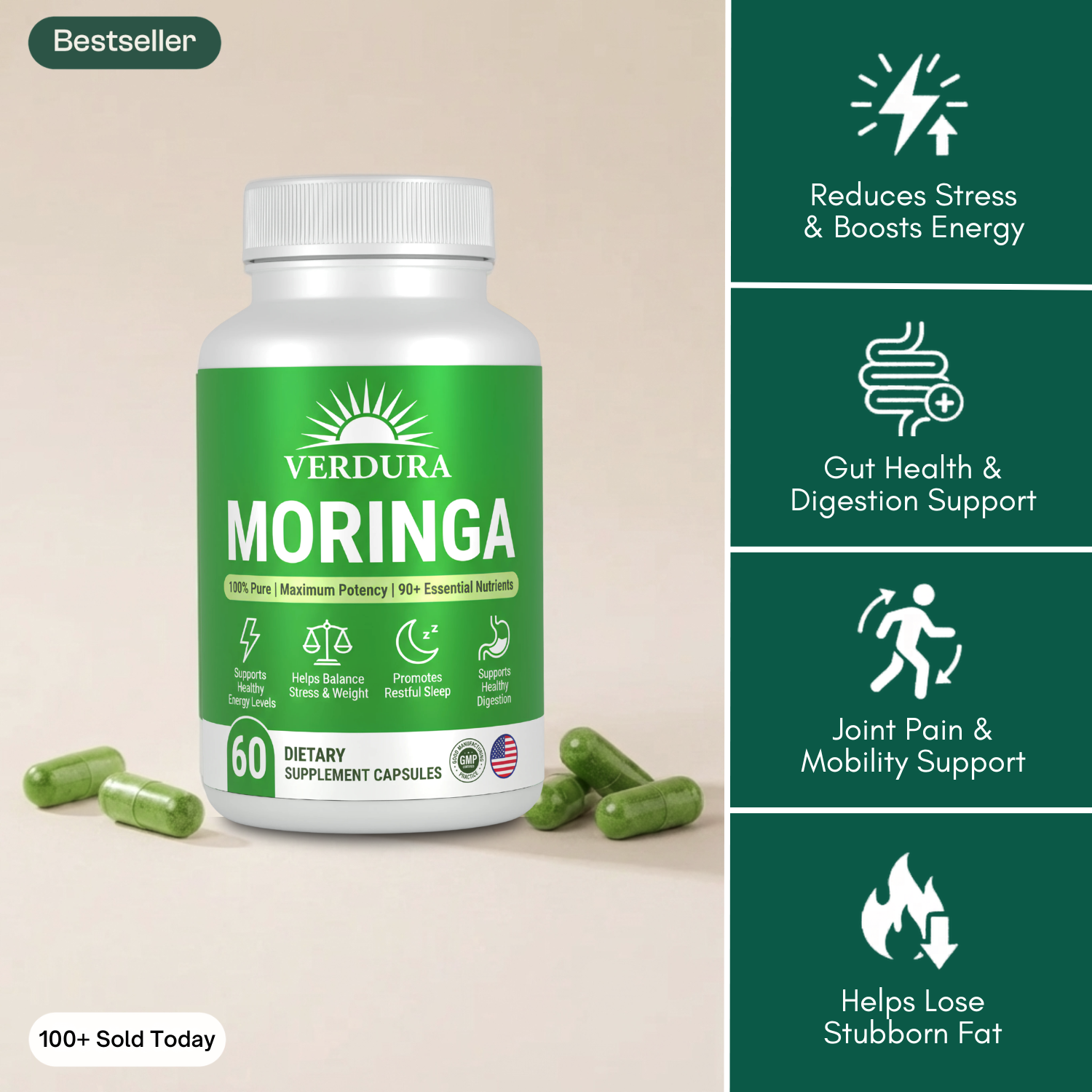 Verdura Moringa – Naturally Lowers Cortisol To Help Restore Balance Inside and Out
